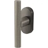 Hardbrass Raamkruk draaikiep T-model Mila ovaal - PVD gun metal