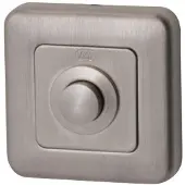 Hardbrass Beldrukker Qbe vierkant - PVD Inox
