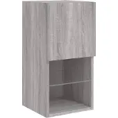 vidaXL Tv-meubel met LED-verlichting 30,5x30x60 cm grijs sonoma eiken