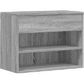 vidaXL Schoenenbank 60x30x45 cm bewerkt hout grijs sonoma eikenkleurig