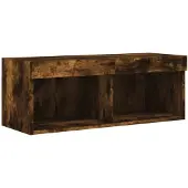 vidaXL Tv-meubel met LED-verlichting 80x30x30 cm gerookt eikenkleurig
