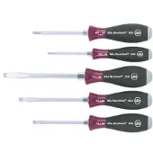 Wiha 5533MF HK5 SATZ 5tlg Schroevendraaierset Werkplaats 5-delig Plat, Kruiskop Phillips