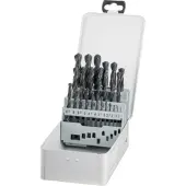 Kwb 422544 HSS Metaal-spiraalboorset 25-delig 1 mm, 1.5 mm, 2 mm, 2.5 mm, 3 mm, 3.5 mm, 4 mm, 4.5 mm, 5 mm, 5.5 mm, 6 mm, 6.5 mm, 7 mm, 7.5 mm, 8 mm, 8.5 mm, 9