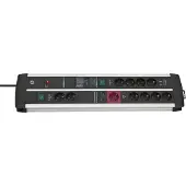 Brennenstuhl Premium-Protect-Line 120.000A automatische Main-Follow stekkerdoos met overspanningsbeveiliging en USB 11-voudig Duo 3m H05VV-F 3G1,5 1 Main 4 Follow 4 Permanent