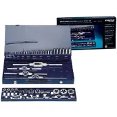 Eventus by Exact 10723 Schroefdraadsnijderset 54-delig HSS Metrisch M3, M4, M5, M6, M8, M10, M12, M14, M16, M18, M20