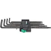 Wera 967/9 TX XL 1 Binnen-Torx Haakse schroevendraaierset T 8, T 9, T 10, T 15, T 20, T 25, T 27, T 30, T 40 9-delig