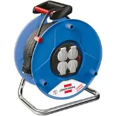 Brennenstuhl Garant E kabelhaspel, (50 m kabel in zwart, speciaal kunststof, voor gebruik binnenshuis, Made in Germany)