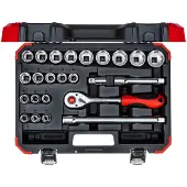 Gedore R69013024 24-delige Dopsleutelset - 1/4'' En 1/2''