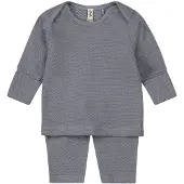 Dirkje broek + longsleeve blauw Set Jongens Katoen Ronde hals Effen - maat 56