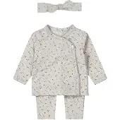 Dirkje longsleeve + broek + haarband blauw Set Meisjes Stretchkatoen V-hals - maat 62