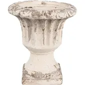 Clayre & Eef Bloempot Ø 18x20 cm Beige Keramisch materiaal Plantenhouder Beige Plantenhouder