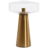 Light & Living Tafellamp Ø30x45 cm PLEAT glas helder+goud