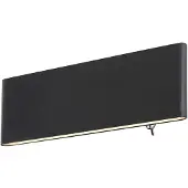 Globo Rechthoekige zwarte moderne wandlamp Globo Siegfried