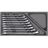 Gedore 3301701 R22150002 Steek-ringratelsleutelset Sleutelbreedte (metrisch) 07 - 29 mm