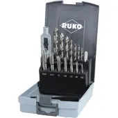 RUKO 245004RO Machinetapboorset 15-delig Metrisch M3, M4, M5, M6, M8, M10, M12 Rechtssnijdend HSS 1 set(s)