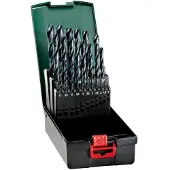 Metabo 627159000 Metaal-spiraalboor 25-delig 1 mm, 1.5 mm, 2 mm, 2.5 mm, 3 mm, 3.5 mm, 4 mm, 4.5 mm, 5 mm, 5.5 mm, 6 mm, 6.5 mm, 7 mm, 7.5 mm, 8 mm, 8.5 mm, 9
