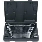 Ks Tools 503.4666 Ring-steeksleutelset 16-delig Sleutelbreedte (metrisch) 19 mm