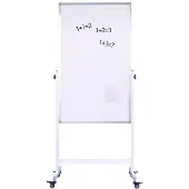 Ivol Verrijdbaar whiteboard - Dubbelzijdig - 80x120 cm - Wit frame