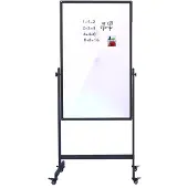 Ivol Verrijdbaar whiteboard - Dubbelzijdig- 66x110 cm – Zwart frame
