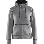 Blakläder Dames hooded sweatvest 33731157 | Zwart Mêlee | Maat S - 7330509483374