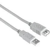 Hama 00200906, 3 meter, USB A naar USB A, USB 2.0, 0,48 Gbit/s, grijs