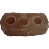Ancient Wisdom Natural Salt Candle Holder - 3 gaten