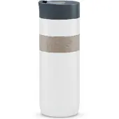 Boddels Thermosbeker, 0.37 L, Taupe / Wit, Dubbelwandig, Vacuüm Geïsoleerd - | Koffje