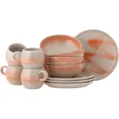 Bloomingville Paula ontbijt servies set van 12 stuks oranje - 82061528