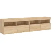 vidaXL Tv-wandmeubels met LED 2 st 80x30x40 cm sonoma eikenkleurig