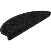 vidaXL Trapmatten 15 st 65x21x4 cm Zwart Halfrond Groot