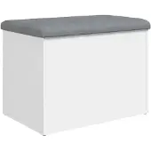 vidaXL Opbergbank Wit 62x42x45 cm Bewerkt Hout