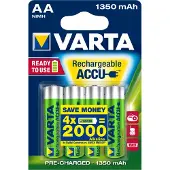 Varta RECH.AC.Power AA1350mAh Bli4 Oplaadbare AA batterij (penlite) NiMH 1350 mAh 1.2 V 4 stuk(s)
