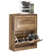 SoBuy Schoenenkast - Hout - 2 kleppen - 60x79x23cm