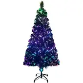 vidaXL Kunstkerstboom met standaard 120 cm glasvezel groen