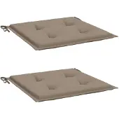 vidaXL Tuinstoelkussens 2 st 40x40x3 cm oxford stof taupe