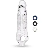Size-Up - Transparante penisverlenger met noppen - 22 cm