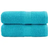 vidaXL Premium washandjes SOLUND 2 st turquoise 30x30 cm 600 g/m2