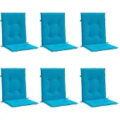 vidaXL Tuinstoelkussens 6 st 100x50x3 cm oxford stof blauw