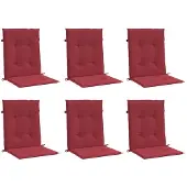 vidaXL Tuinstoelkussens 6 st 100x50x3 cm oxford stof wijnrood