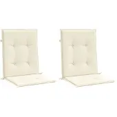 vidaXL Tuinstoel kussens 2 st Crèmekleurig 100 x 50 x 3 cm