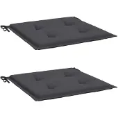 vidaXL Tuinstoelkussens 2 st 40x40x4 cm oxford stof antracietkleurig
