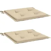 vidaXL Tuinstoelkussens 2 st 40x40x4 cm oxford stof beige