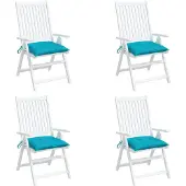 vidaXL Stoelkussens 4 st 40x40x7 cm stof turquoise
