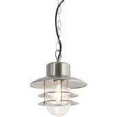 QAZQA Industriële hanglamp staal IP44 - Shell