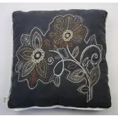 Madison sierkussen 50x50 cm Emborderie flower taupe