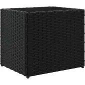 vidaXL Plantenbak 36x30x32 cm poly rattan zwart