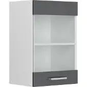 Vicco R-Line Glazen keukenkast – 40 cm Antraciet Hoogglans