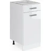 Vicco Keukenonderkast R-Line Wit Hoogglans 40 cm zonder werkblad, Model 29236