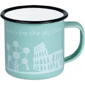 Joyin GROENE EMAILLE ESPRESSO BEKER MINI MUG (6X6CM) CITY ICONS -