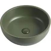 Guido Gusto Waskom Carina 41x41x14cm mat groen inclusief afvoerplug